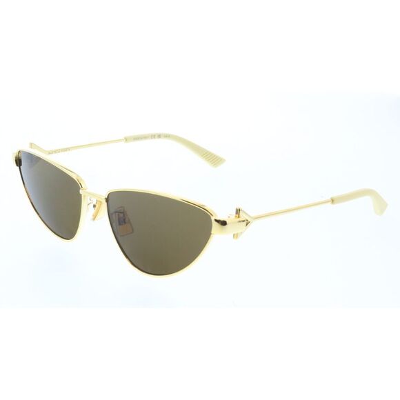 Bottega Veneta Accessories - Bottega Veneta BV1186S-002 Elegant Gold Cat-Eye Sunglasses